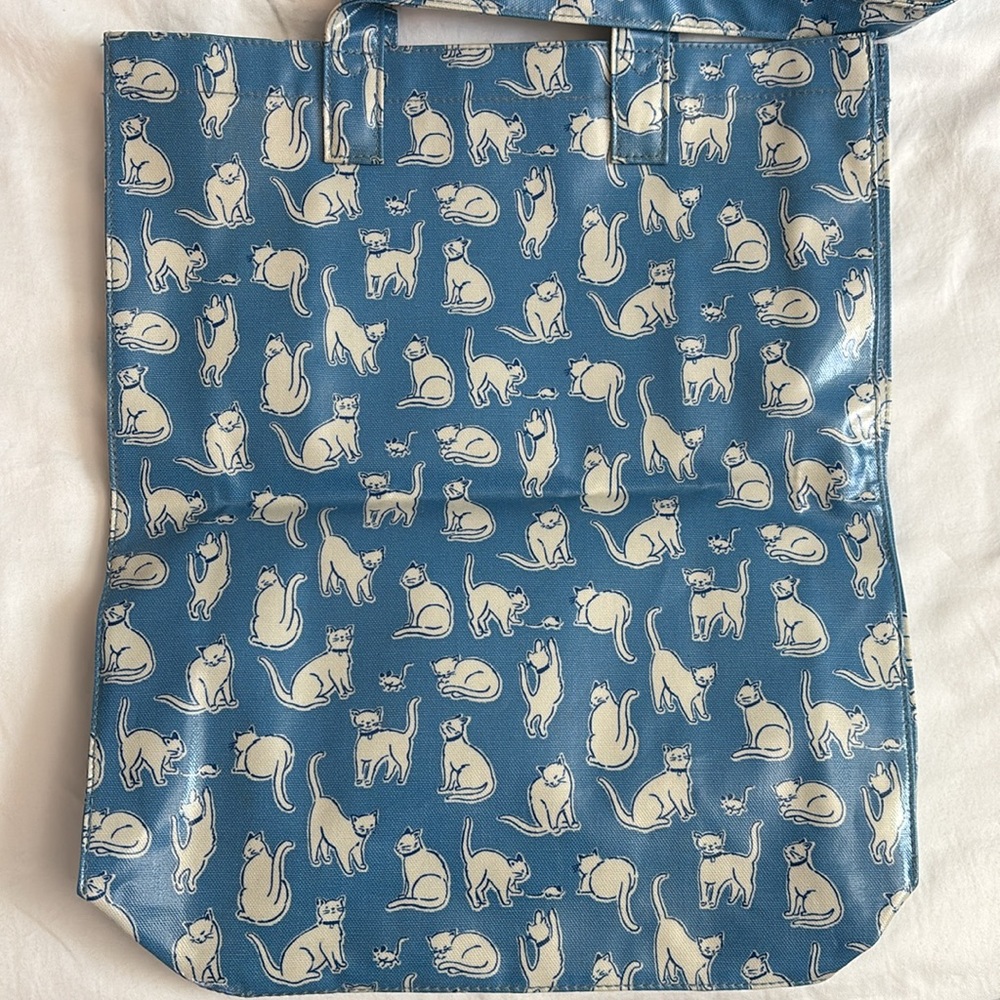 Cath Kidston original London PVC coated cotton tote bag with cat & mouse print - Picture 4 of 11